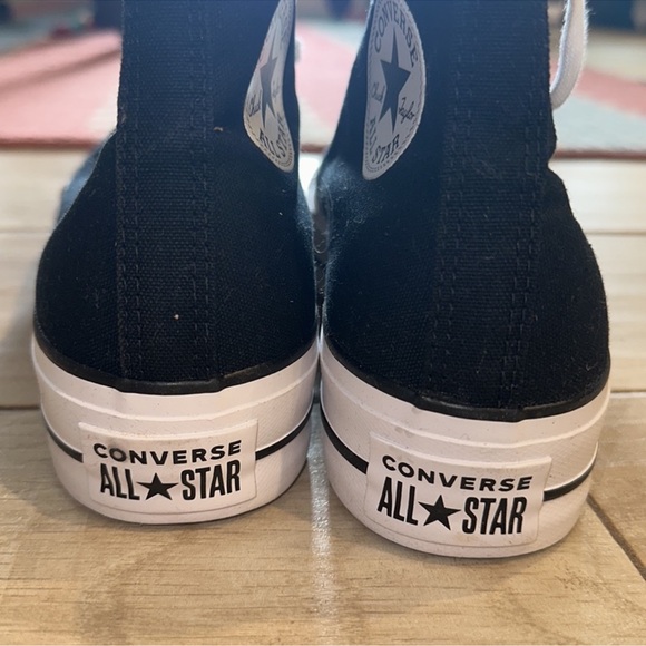 Converse Women's Black High-Top Platform Chunky Sneakers - Picture 3 of 4
